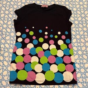 Girls Colorful Polka Dot T-Shirt